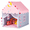 Pink,Gray, variant on PigPigPen Kids Indoor Play Tent with Mat and Star Lights, Princess Playhouse for Girls, Pink and Yellow, 47 x 41 x 51 in