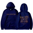 thumbnail image 4 of Tanghaowl Women Sweatshirt Autumn Winter Reversible Printed Casual Hoodie with Two-Sided Design and Cozy Warm Material Navy XL, 4 of 4