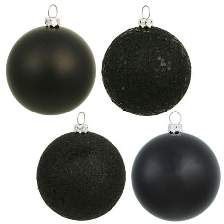 Vickerman 12" Wine 4-Finish Ball Ornament, 4 per Bag