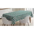 thumbnail image 1 of Pigs Tablecloth, Repeated Cartoon Layout of Piglets Farm Country Snorting Creatures, Rectangle Satin Table Cover Accent for Dining Room and Kitchen, 60" X 84", Rose and Pale Petrol Blue, by Ambesonne, 1 of 2
