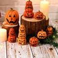 thumbnail image 6 of Clearance Sale | Funny Stacked Pumpkin Resin Figurine, Cute Handmade Halloween Desk Decor for Home and Car, Orange Red, 6 of 6