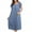 Blue, variant on WTXUE Intimates | Nightshirts & Gowns Women Summer Home Lace Ice Silk Loose Plus Oversize Nightgown Dress | 1 Piece Black