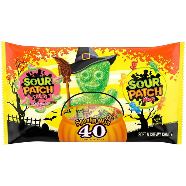 Sour Patch Kids Seasonal Treat Size Halloween Candy, 1 Pack of 22 Ounce