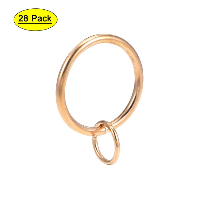 Unique Bargains Anneaux de Rideaux en Métal 37 mm Dia Intérieur pour Tringles à Rideaux Bronze 14 Pcs