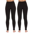 thumbnail image 3 of Just Love Ladies Solid Fleece Lined Seamless Leggings (Pack of 2) 6816-C-XS-S (Black Black, X-Large / XX-Large), 3 of 3