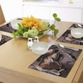 thumbnail image 4 of Ambesonne Western Place Mats Set of 4, Rustic Rodeo Cowboy, Standard Size, Brown, 4 of 6
