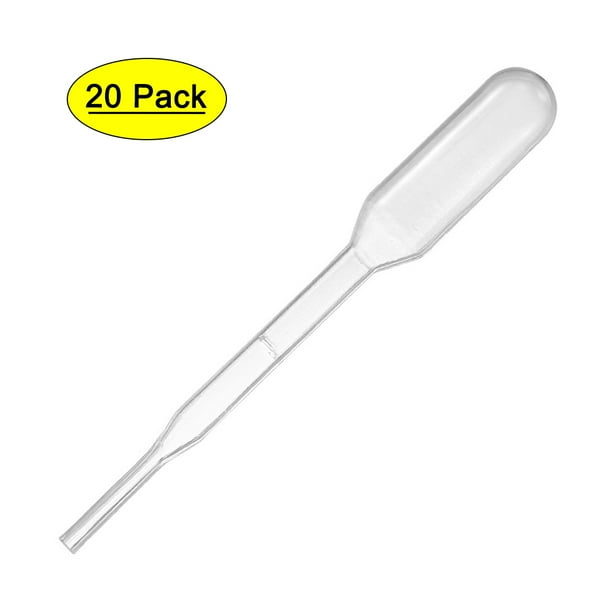 20 Pcs 3ml Disposable Pasteur Pipettes Test Tubes Liquid Drop Droppers