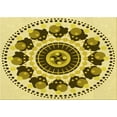 thumbnail image 1 of Ahgly Company Indoor Rectangle Patterned Mustard Yellow Area Rugs, 2' x 5', 1 of 6