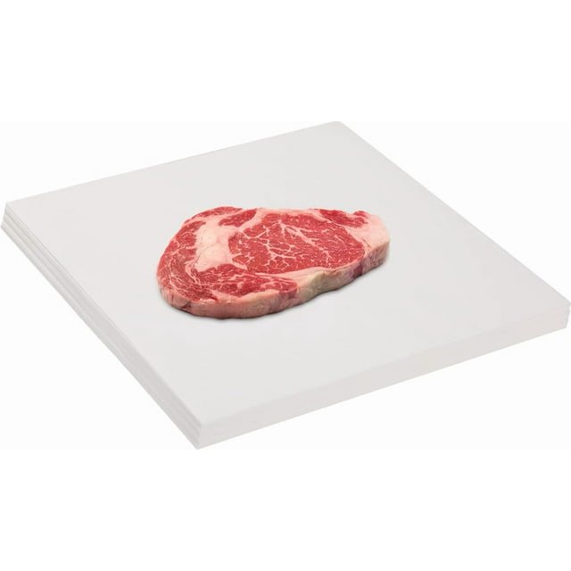 100 Pcs Papiers pour Congélateur, Papier Boucher 12 * 12 Pouces, Pellicule Enduite Résistante à l'Humidité, Protège contre la Brûlure du Congélateur