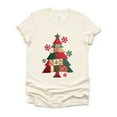 thumbnail image 5 of Christmas Tree Patchwork Print - Women's Short Sleeve Graphic T-Shirt, 5 of 9