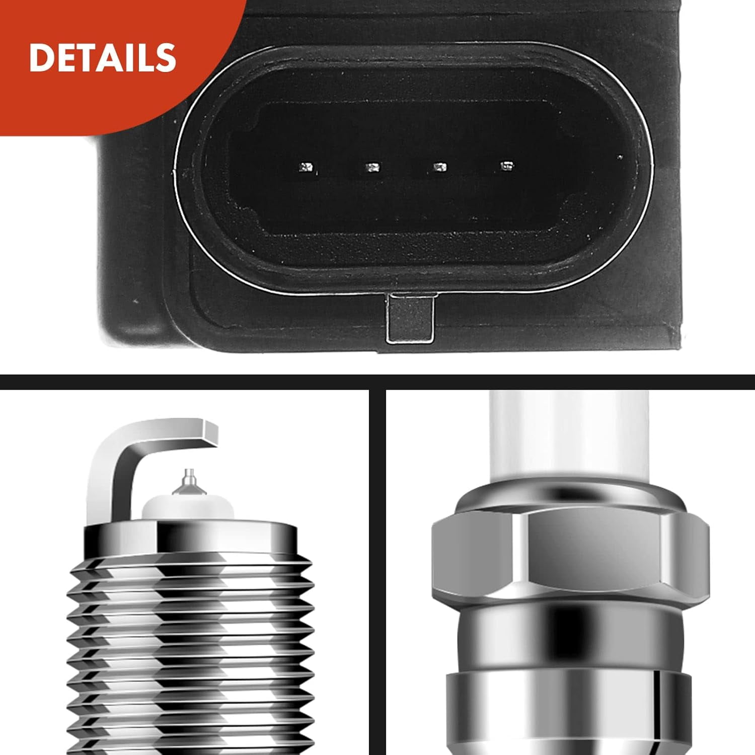 A-Premium Set of 8 Ignition Coil Pack and Iridium Spark Plugs Compatible with Chevrolet Silverado GMC Sierra 2007-2013 Cadillac CTS 2006-2015 V8 4.8L 5.3L 6.0L 6.6L