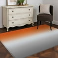 thumbnail image 3 of 3x5Ft Area Rugs Burnt Orange Gray Ombre Non-Skid Rubber Backing Large Rectangle Rugs - Living Room Bedroom Home Office, Modern Gradient Abstract Art Indoor Floor Mat Carpets Washable Rug, 3 of 9