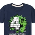 thumbnail image 3 of Marvel Hulk - Incredible Birthday 4 - Toddler And Youth Short Sleeve Graphic T-Shirt, 3 of 5