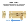 thumbnail image 2 of Practical Golden Copper Bolt for Wood Door Window Locking 2 Inches Wide, 2 of 8