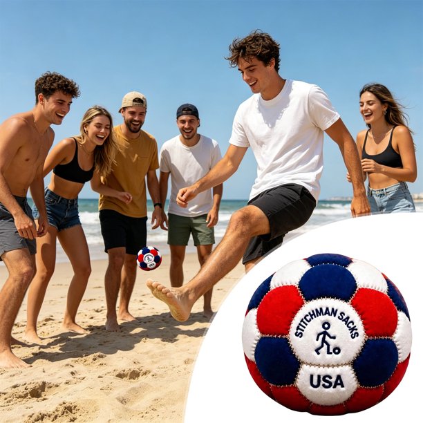 Bag Soccer Footbag Pouch Durables Hand Stitched Foot Bags For Adults Classic Sand Filled Juggling Balls For Outdoor Exercise And Stress Relief