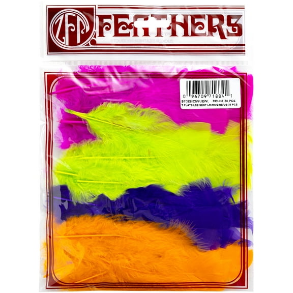 Zucker Turkey Flat Feathers 36/Pkg-Jewel