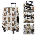 thumbnail image 5 of White Highland Cow Flower Barrel Pattern Luggage Cover Fashion Suitcase Cover Baggage Covers Fit 25-28 Inch Luggage (Go Travel), 5 of 5