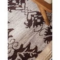 thumbnail image 6 of HAND KNOTTED WOOL FLORAL MODERN AREA RUGS - 9'x12', Rectangle Shape, Brown Color, Classic Traditional Design, Low Pile Handmade Area Rugs for Living Room, Bed Room (N00921), 6 of 10