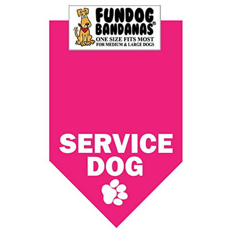 BANDANA - Service des chiens pour les moyennes chiens de grande taille - rose chaud