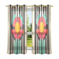 thumbnail image 6 of Yayeee Window Curtains Set of 2 for Living Room Light Filtering 63"x42", Geometric Circle, 6 of 7