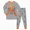 G877-Grey, variant on HFHAPW Little Boy Girl Pajama Set Sleepwear Long Sleeve Pjs 2 Piece Jammies Fall Winter