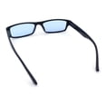 thumbnail image 7 of SA106 Mens Hippie Pimp Color Lens Narrow Rectangular Black Frame Sunglasses Blue, 7 of 7