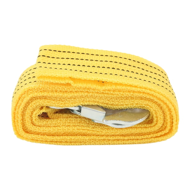 Correa de remolque resistente, 4 m, 3 T, cuerda de remolque de emergencia para automóviles, ganchos de seguridad, cuerda de remolque confiable y duradera