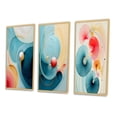 thumbnail image 3 of Designart "Retro Blue Tender Awakening II" Modern Geometric Framed Wall Art Set Of 3 - Blue Abstract Frame Canvas Set For Living Room Decor, 3 of 7