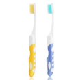 thumbnail image 1 of cepillos de dientes plegables, cerdas suaves portátiles, adecuados para viajes, campamentos, excursiones, página de inicio de la escuela (azul y amarillo), 1 of 4