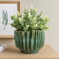 thumbnail image 6 of Benjara Esam Decorative Planter- Textured Ceramic Body- 19" Dark Blue, 6 of 6