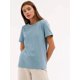 thumbnail image 3 of Camiseta de verano 100 % algodón para mujer de Bornladies, básica, moderna, lisa, de manga corta, holgada, 230 g/㎡, 3 of 5