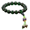 thumbnail image 1 of Pulsera de vidrio de color verde, cuentas de Buda, pulseras elásticas de cuentas de meditación de yoga para hombres y mujeres, 1 of 5