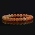 thumbnail image 2 of Orange Weathered Agate Gemstone 8mm Round Beads Stretch Bracelet 7 Inch, 2 of 2