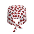 thumbnail image 2 of Salouo Ladybug On Blue Stripes Print Adjustable Working Caps,1 Pcs Working Hats Elastic Scrub Hats Elastic Tie Back Hats Unisex Nurse Scrub Cap Nurse Hats ,One Size, 2 of 7