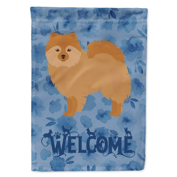 Carolines Treasures CK5994GF German Spitz 2 Welcome Flag Garden Size Small multicolor