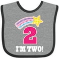 thumbnail image 3 of Inktastic 2nd Birthday 2 Year Old Girls Rainbow Star Girls Baby Bib, 3 of 4