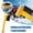 yellow, variant on cpengpj 2-in-1 Heavy Duty Car Snow Brush and Ice Scraper Shovel with ABS/EVA/Aluminum Alloy, Detachable Winter Tool for All Vehicles, 34.6x11.5cm