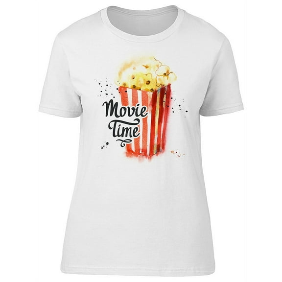 Movie Time Colorful Popcorn T-Shirt Women -Image by Shutterstock, Female XX-Large