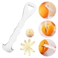 thumbnail image 2 of HWHCGZ 2 Pack Stainless Steel Orange Peeler Tool – Multi-Functional Citrus Peeler, Fruit Peeler & Peel Skin Remover for Oranges, Grapefruits,Silver, 2 of 9