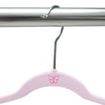 thumbnail image 2 of Simplify Child 200 Pack Velvet Shirt Hangers with Butterfly Icon in Blush, 2 of 8