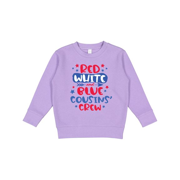 Inktastic Cousins Crew Red White and Blue 4th of July Toddler Sweatshirt