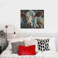 thumbnail image 4 of Picia Colorful Graffiti Cow Pattern Decorative Picture – Unique Wall Art, Modern Canvas Print for Trendy Interiors (Horizontal), 4 of 6