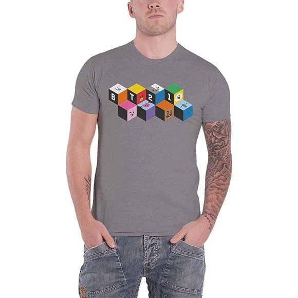 BT21 T-Shirt à Blocs pour Adulte