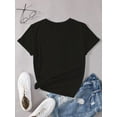 thumbnail image 2 of 【New Arrival】Paris France French Flag Letter Graphic T-Shirt, Women Minimal Travel Casual Short Sleeve Tee, 2 of 6
