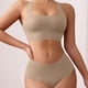 thumbnail image 2 of Conjunto de sujetador deportivo para mujer: estilo camiseta sin aros, relleno extraíble, fruncido en la parte superior, tallas S-XL., 2 of 8