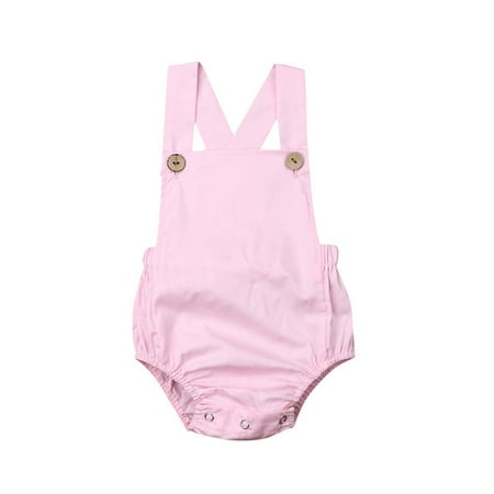 

Infant Newborn Baby Boys Girls Romper Summer Cotton Sleeveless One-pieces Suspender Jumpsuits Cotton Clothes Outfits