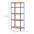 thumbnail image 3 of HOMCOM Étagère de Garage à 5 Niveaux, Étagère de Rangement Robuste avec Tablettes Ajustables, 3 of 10