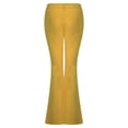 thumbnail image 1 of Pantalones acampanados Prolriy para mujer, de cintura baja, color liso, talla XXL, amarillo, 1 of 8