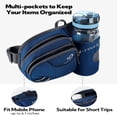 thumbnail image 4 of WATERFLY Unisex 3.5L Nylon Fanny Packs with a Water Bottle Holder Travelling Hiking Walking,Sapphire Blue, 4 of 6