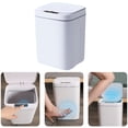 thumbnail image 2 of bote de basura automático Bote de automático inteligente, bote de sin impermeable con tapa con sensor de movimiento para cocina, hogar, hotel, - 14L 14L Blanco Fanmusic bote de basura automático, 2 of 7